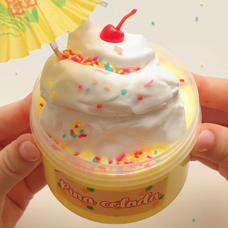 Piña Colada DIY Clay Slime