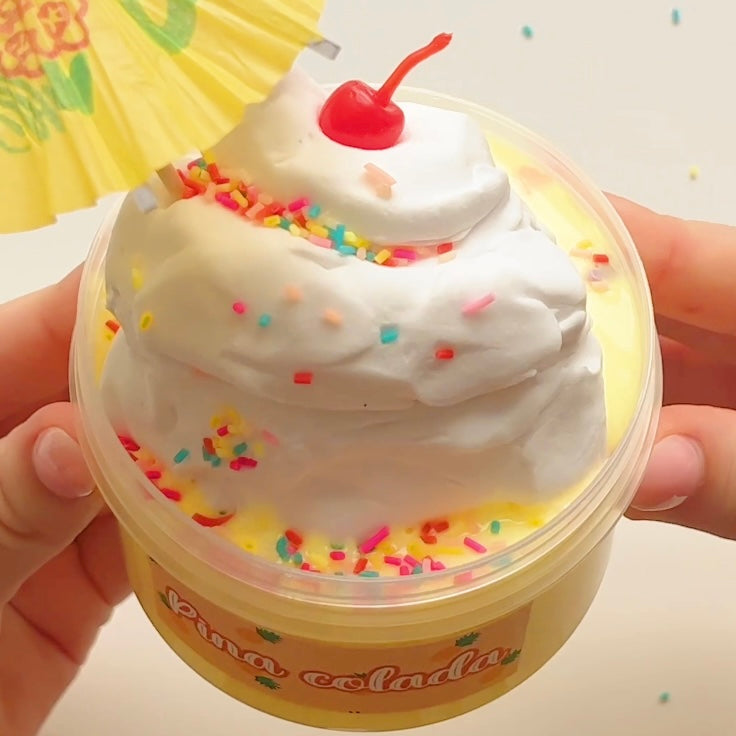 Piña Colada DIY Clay Slime