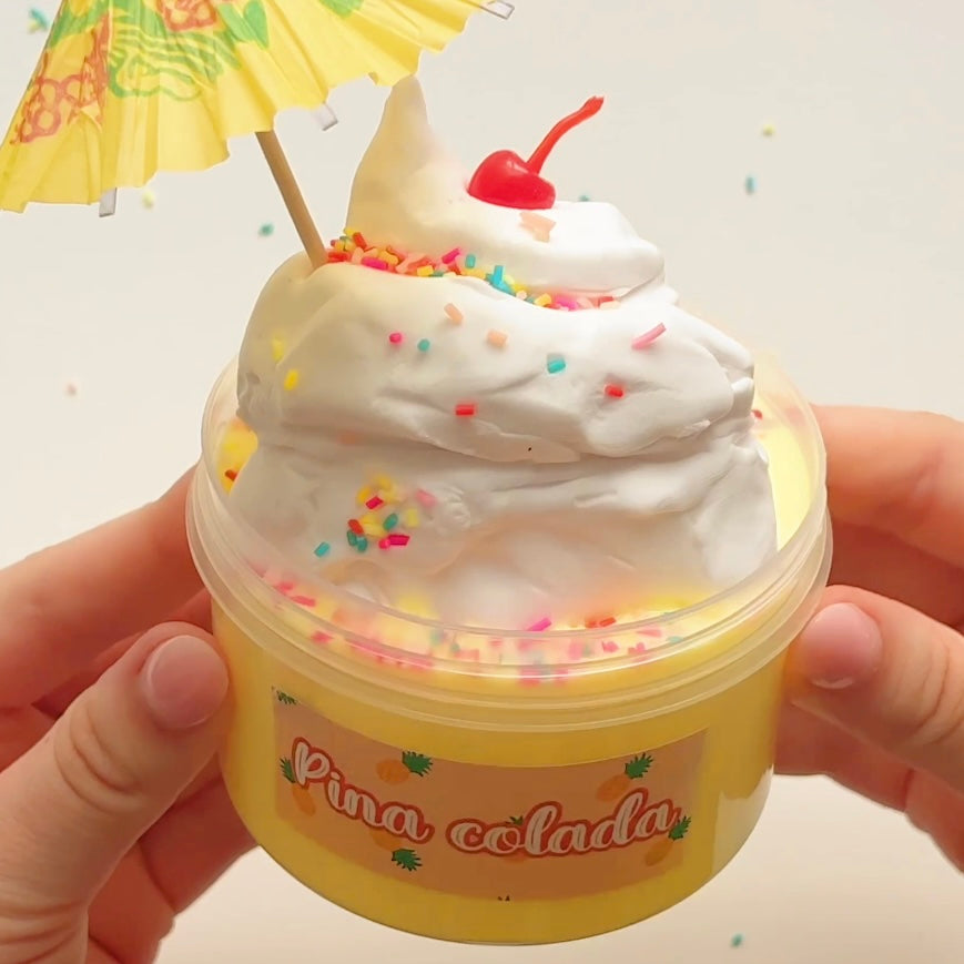 Piña Colada DIY Clay Slime